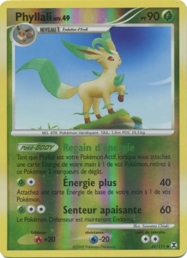 Carte Pokémon Phyllali Niv. 49 45/111 de l'extension Rivaux Émergeants