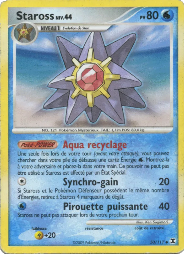Carte Pokémon Staross Niv. 44 50/111 de l'extension Rivaux Émergeants