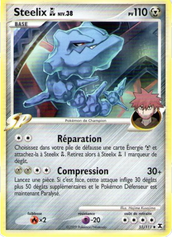Carte Pokémon Steelix  Niv. 38 51/111 de l'extension Rivaux Émergeants