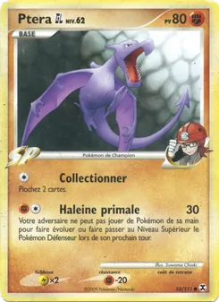 Carte Pokémon Ptera  Niv. 62 55 — Rivaux Émergeants