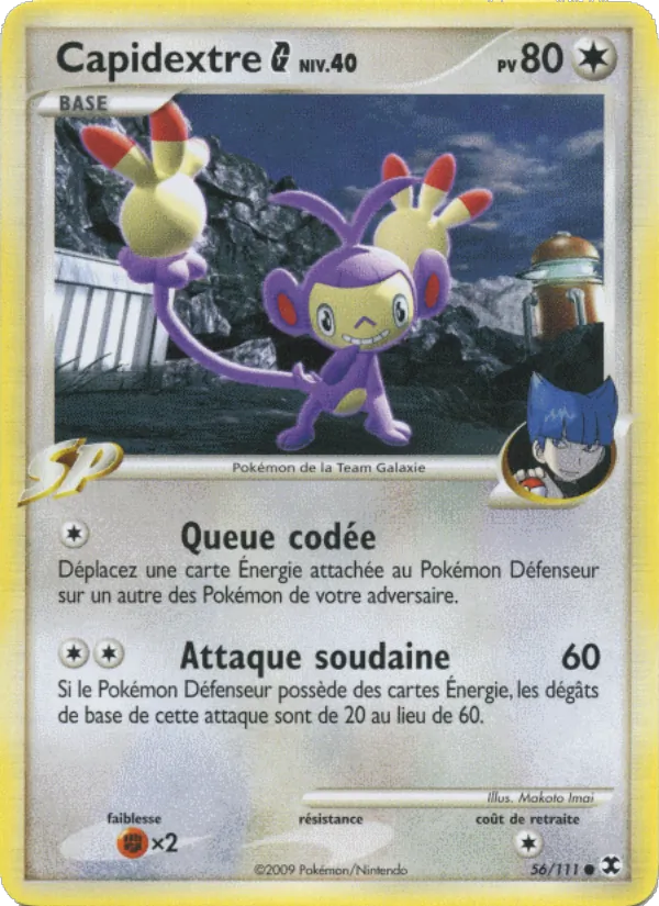 Carte Pokémon Capidextre  Niv. 40 56/111 de l'extension Rivaux Émergeants