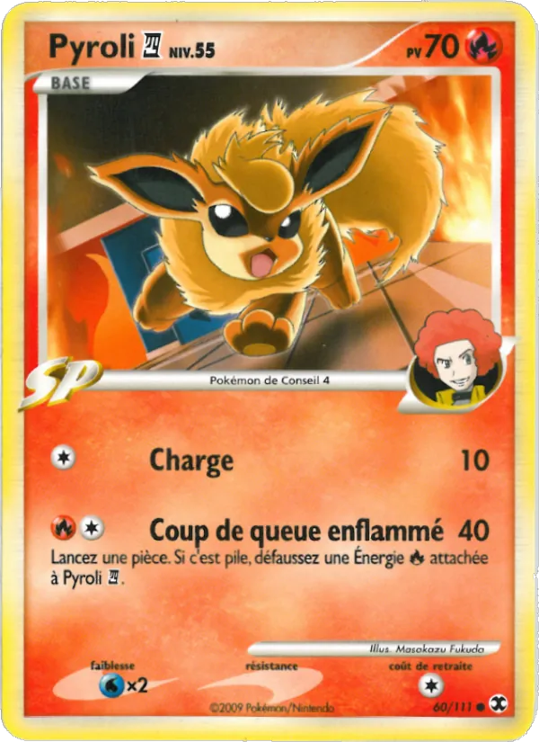 Carte Pokémon Pyroli  Niv. 55 60/111 de l'extension Rivaux Émergeants