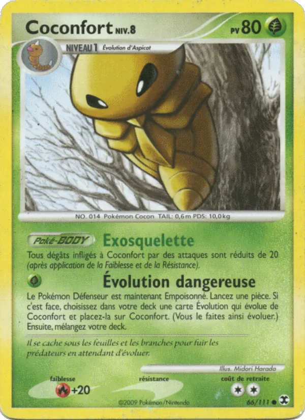 Carte Pokémon Coconfort Niv. 8 66/111 de l'extension Rivaux Émergeants