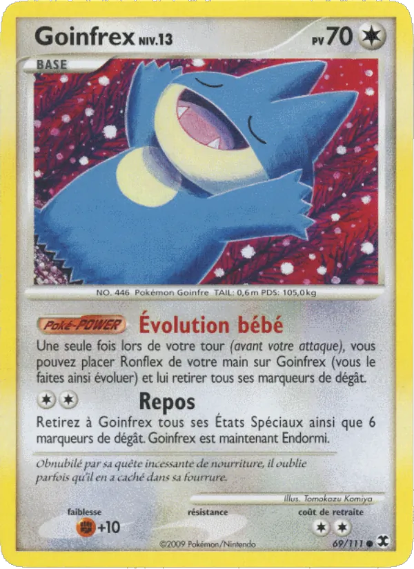 Carte Pokémon Goinfrex Niv. 13 69/111 de l'extension Rivaux Émergeants