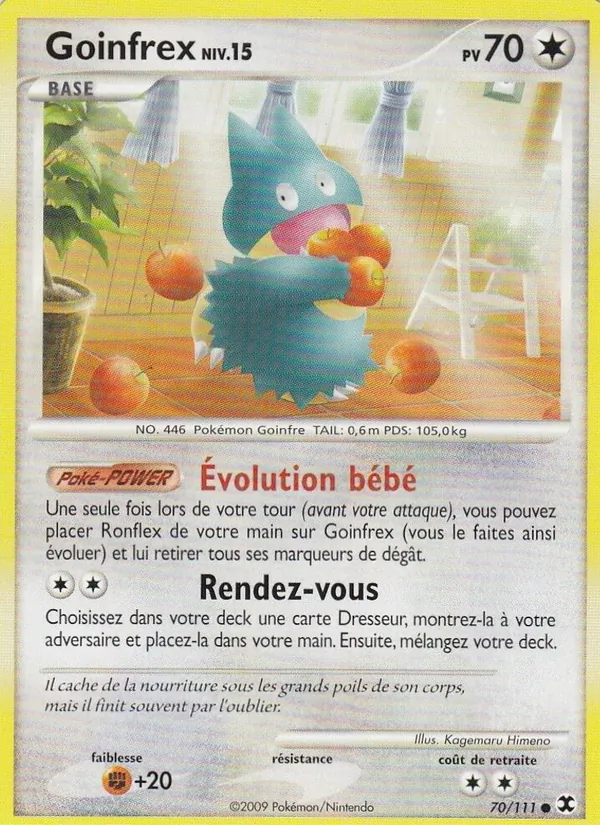 Carte Pokémon Goinfrex Niv. 15 70/111 de l'extension Rivaux Émergeants