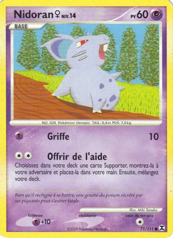 Carte Pokémon Nidoran♀ Niv. 14 71/111 de l'extension Rivaux Émergeants