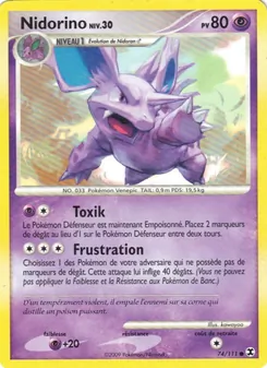 Carte Pokémon Nidorino Niv. 30 74 — Rivaux Émergeants