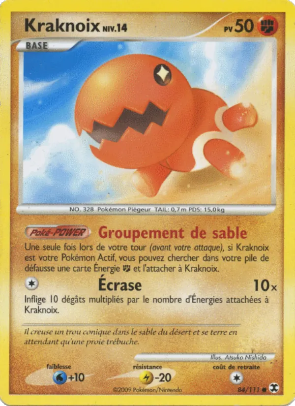 Carte Pokémon Kraknoix Niv. 14 84/111 de l'extension Rivaux Émergeants