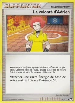 Carte Pokémon La volonté d'Adrien 91 — Rivaux Émergeants