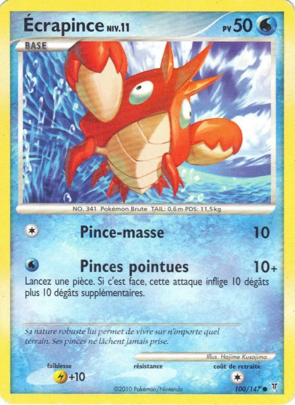 Carte Pokémon Écrapince 100/147 de l'extension Vainqueurs Suprêmes