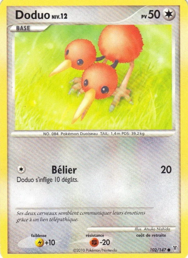 Carte Pokémon Doduo 102/147 de l'extension Vainqueurs Suprêmes