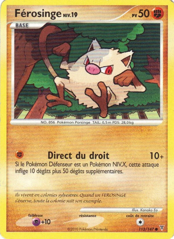 Carte Pokémon Férosinge 112/147 de l'extension Vainqueurs Suprêmes