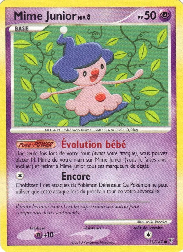 Carte Pokémon Mime Junior 115/147 de l'extension Vainqueurs Suprêmes