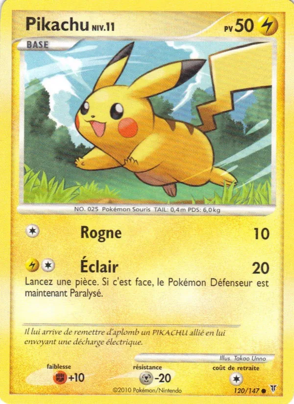 Carte Pokémon Pikachu 120/147 de l'extension Vainqueurs Suprêmes