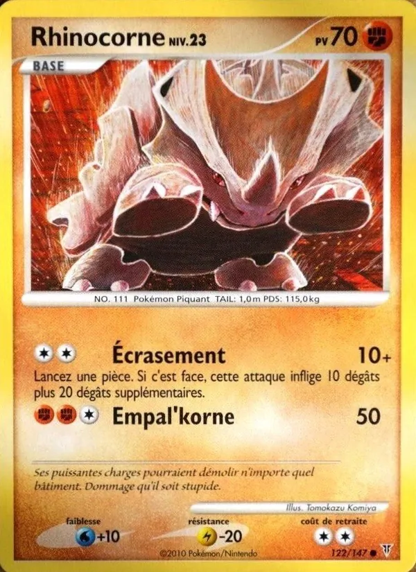 Carte Pokémon Rhinocorne 122/147 de l'extension Vainqueurs Suprêmes