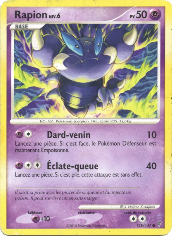 Carte Pokémon Rapion 128/147 de l'extension Vainqueurs Suprêmes