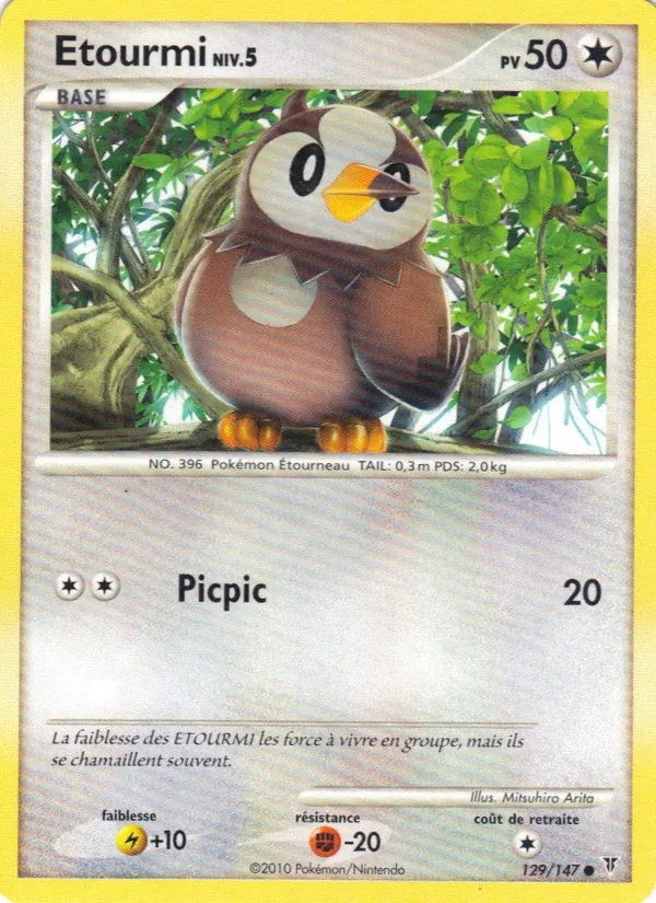 Carte Pokémon Etourmi 129/147 de l'extension Vainqueurs Suprêmes