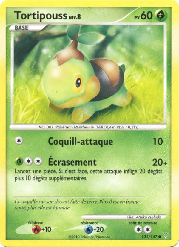 Carte Pokémon Tortipouss 131/147 de l'extension Vainqueurs Suprêmes