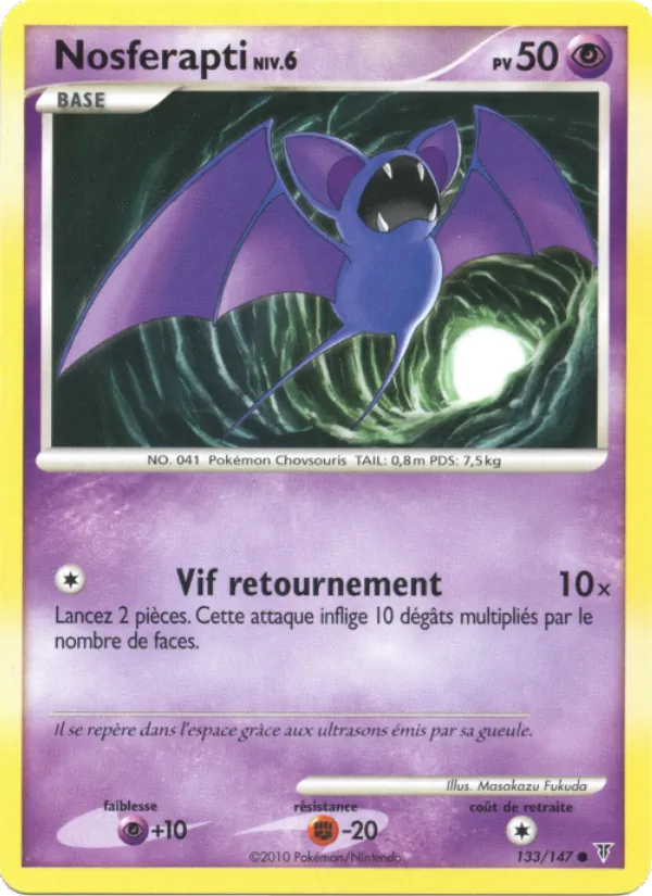Carte Pokémon Nosferapti 133/147 de l'extension Vainqueurs Suprêmes