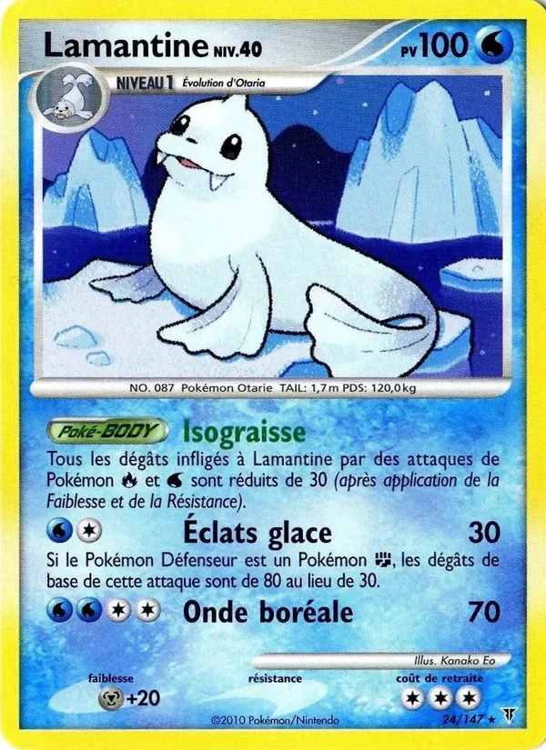 Carte Pokémon Lamantine 24/147 de l'extension Vainqueurs Suprêmes