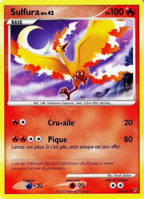 Carte Pokémon Sulfura 36/147 de l'extension Vainqueurs Suprêmes