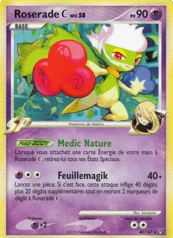 Carte Pokémon Roserade  40/147 de l'extension Vainqueurs Suprêmes