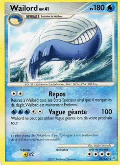 Carte Pokémon Wailord 47 — Vainqueurs Suprêmes