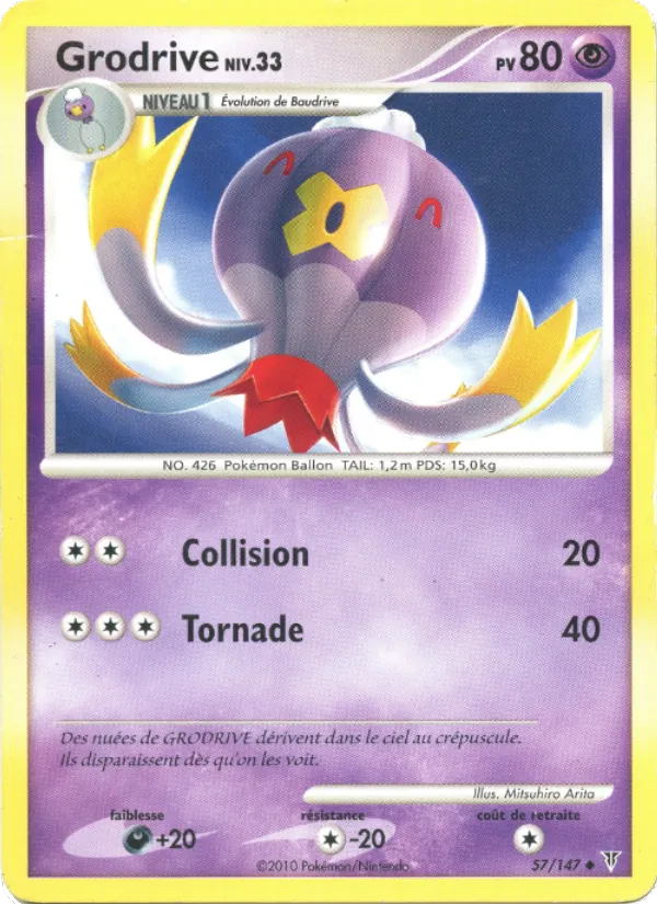 Carte Pokémon Grodrive 57/147 de l'extension Vainqueurs Suprêmes