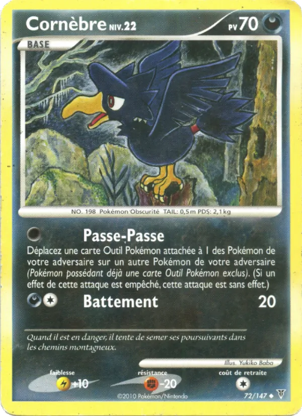 Carte Pokémon Cornèbre 72/147 de l'extension Vainqueurs Suprêmes