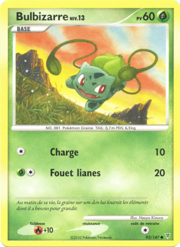 Carte Pokémon Bulbizarre 93/147 de l'extension Vainqueurs Suprêmes