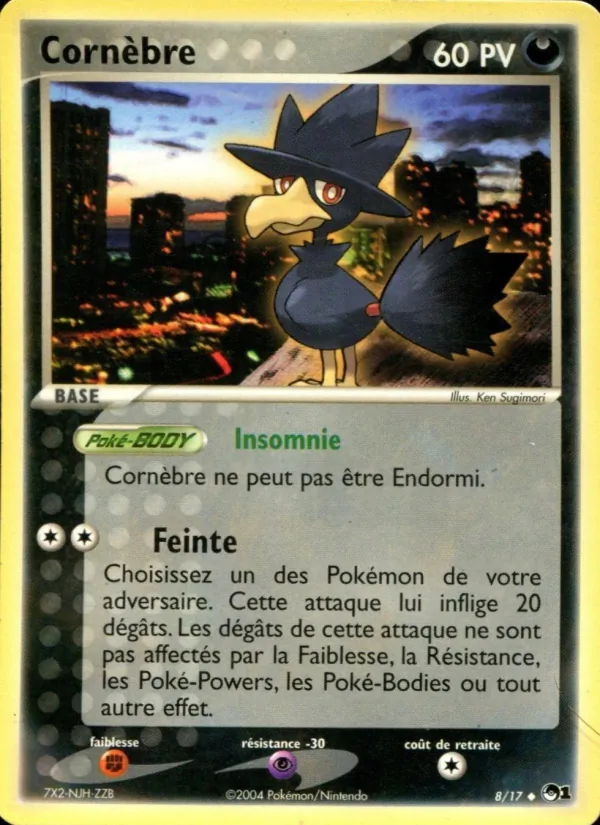 Carte Pokémon Cornèbre 8/17 de l'extension POP Série 1