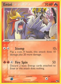 Carte Pokémon Entei 1 — POP Série 2