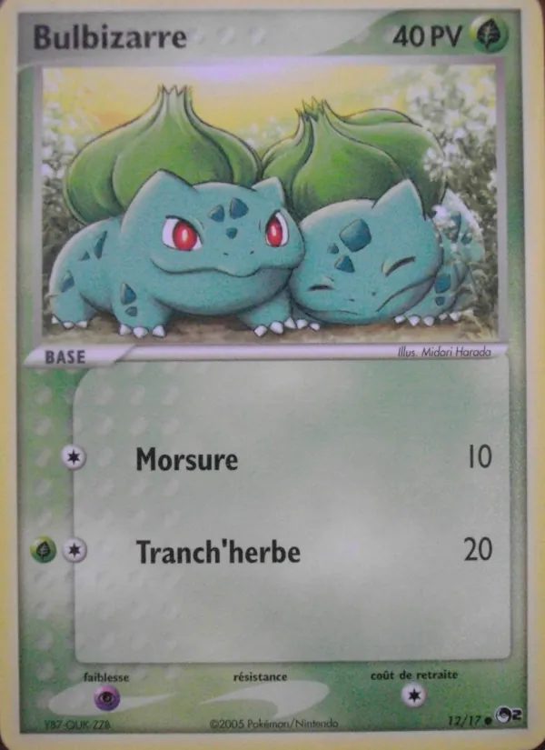 Carte Pokémon Bulbizarre 12/17 de l'extension POP Série 2