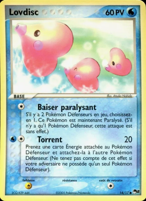 Carte Pokémon Lovdisc 14/17 de l'extension POP Série 2