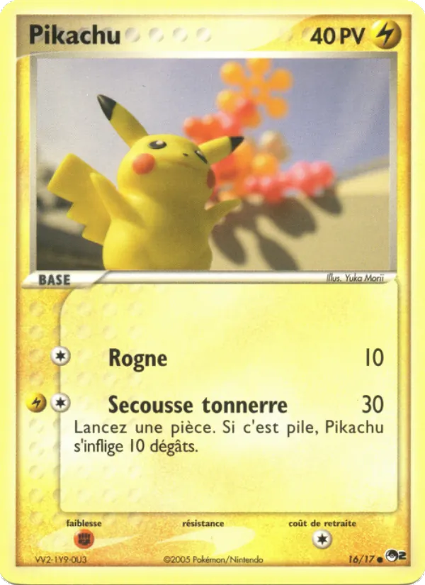 Carte Pokémon Pikachu 16/17 de l'extension POP Série 2
