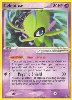 Carte Pokémon Celebi ex 17 — POP Série 2