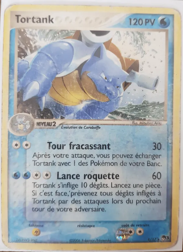 Carte Pokémon Tortank 1/17 de l'extension POP Série 3