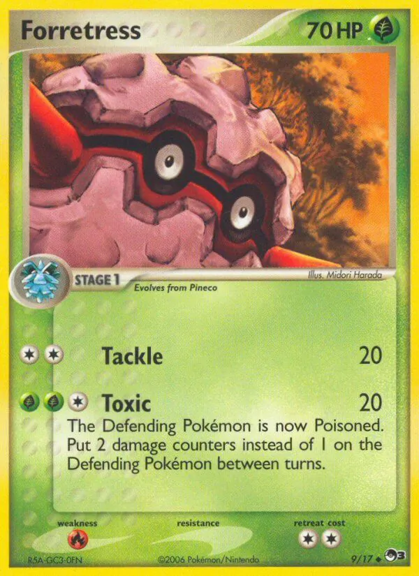 Carte Pokémon Foretress 9/17 de l'extension POP Série 3