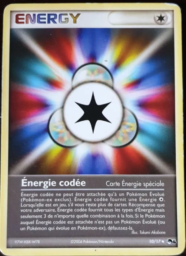 Carte Pokémon Énergie codée 10/17 de l'extension POP Série 4
