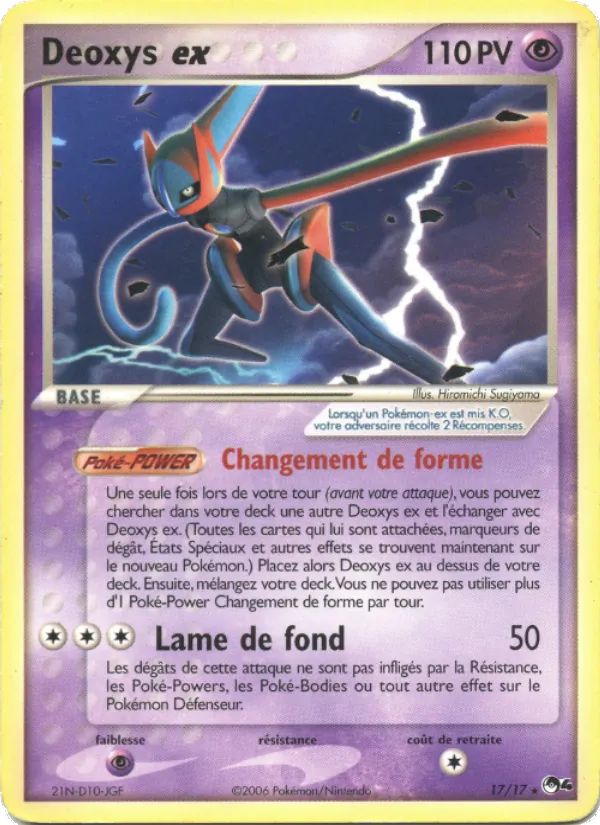 Carte Pokémon Deoxys ex 17/17 de l'extension POP Série 4