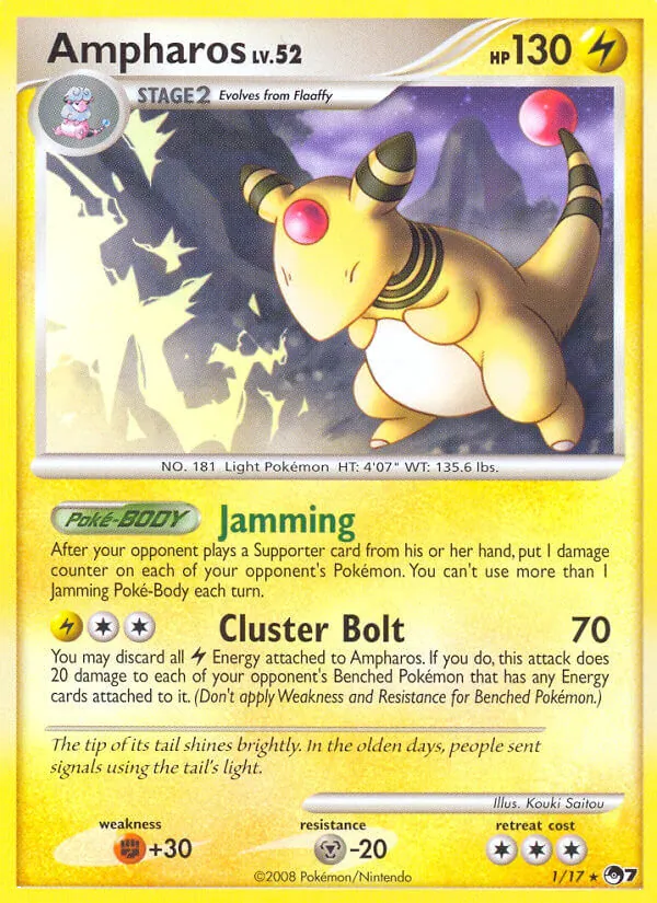 Carte Pokémon Pharamp 1/17 de l'extension POP Série 7
