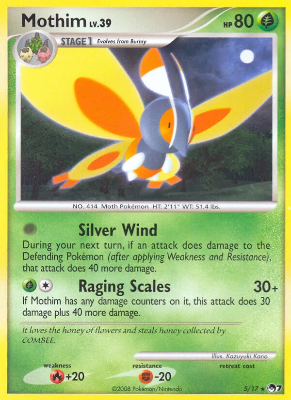 Carte Pokémon Papilord 5/17 de l'extension POP Série 7
