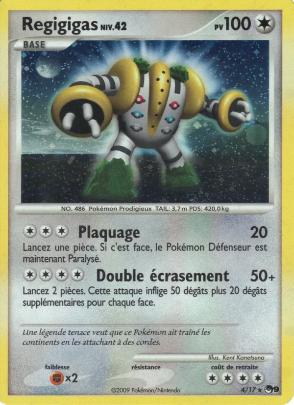 Carte Pokémon Regigigas 4/17 de l'extension POP Série 9