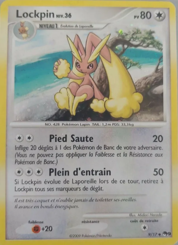 Carte Pokémon Lockpin 9/17 de l'extension POP Série 9
