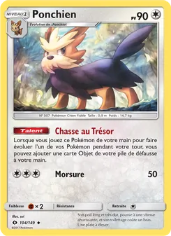 Carte Pokémon Ponchien 104
