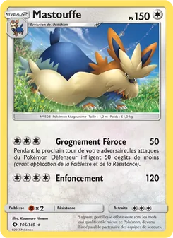 Carte Pokémon Mastouffe 105