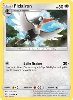 Carte Pokémon Piclairon 107