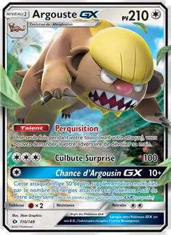 Carte Pokémon Argouste GX 110