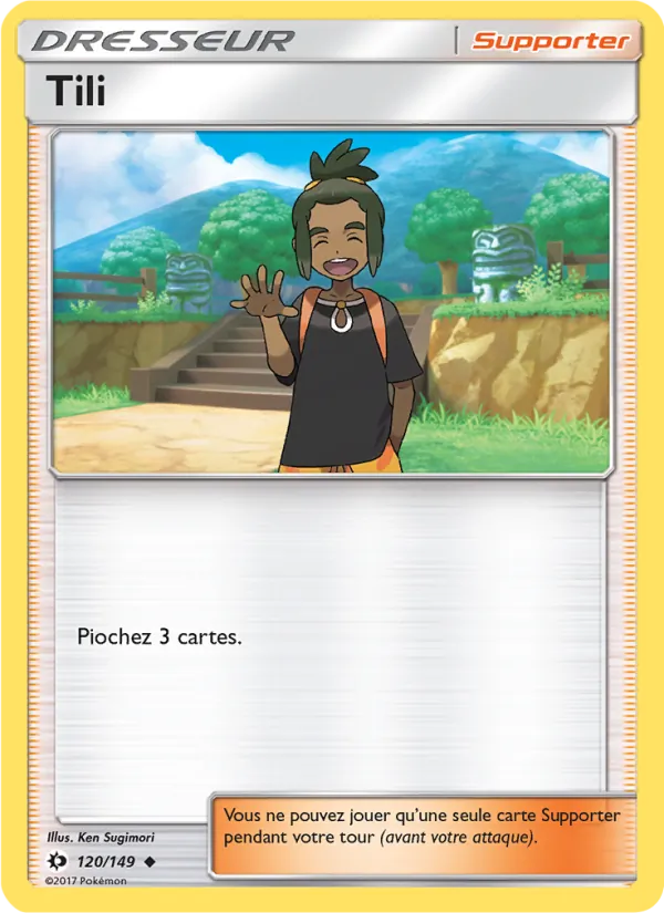 Carte Pokémon Tili 120/149 de l'extension Soleil et Lune