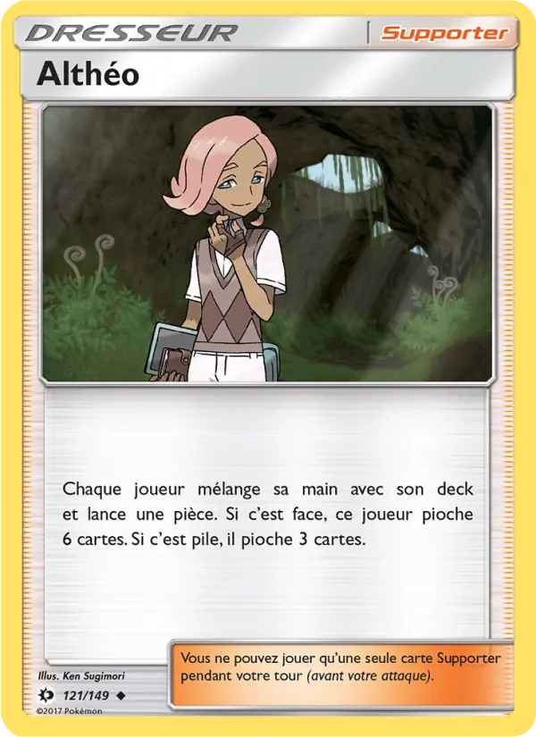 Carte Pokémon Althéo 121/149 de l'extension Soleil et Lune